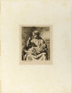 Woman Feeding Her Child by Jean Francois Millet