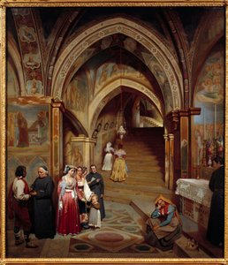 View of the church of the Benedictine monastery of San Subiaco by Jean Francois Montessuy