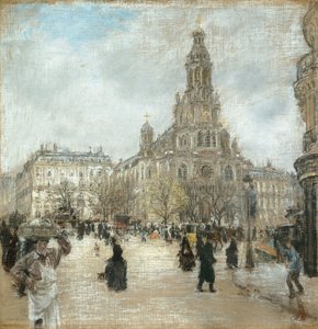Place de la Trinité, Paris, c.1886 by Jean Francois Rafaelli