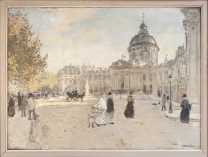 Institut de France in Paris around 1898 by Jean Francois Raffaelli