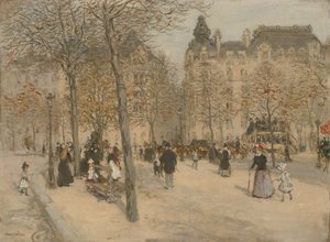Square in Paris by Jean Francois Raffaelli