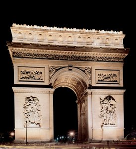 View of the Arc de Triomphe realized by Jean Francois Chalgrin