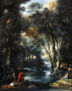 Duck Shooting in a wood by Jean François de Troy