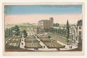 View of the Vatican Gardens in Vatican City by Jean François Daumont