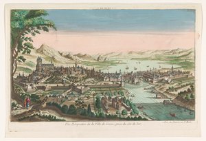 View of the City of Geneva Seen from Lake Geneva by Jean François Daumont