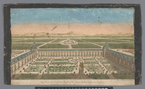 View of the Garden and the Palacio del Buen Retiro in Madrid by Jean François Daumont