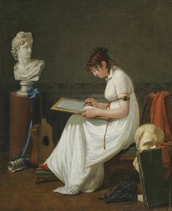 Portrait of a Young Woman Drawing the Head of Apollo by Jean François Sablet