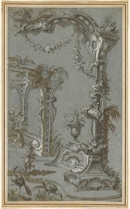 A Rococo Garden Trellis and Gazebo by Jean François de Cuvilliés I