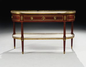Louis XVI console desserte by Jean Frederic Birckel