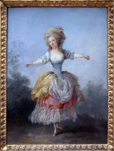 Dancer in Louis XVI. Painting by Jean Frederic Schall, late 18th century. Museum of Fine Arts of Nantes. by Jean Frederic Schall