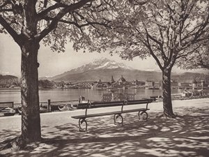 Switzerland: Lucerne, with Mount Pilatus