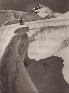 Switzerland: The Jungfrau, Glacier Labyrinth, the Rottalhorn in the Background by Jean Gaberell