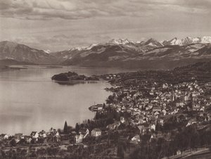 Switzerland: The Lake of Zurich, Horgen, the Au and the Alps by Jean Gaberell