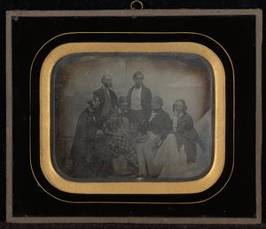 Group Portrait of Eight Including M. & Mme. Eynard by Jean Gabriel Eynard