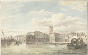 The Port of Civitavecchia by Jean Grandjean