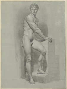 Standing Male Nude, Arms on a Block
