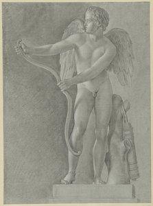 Study of a Statue of Cupid Drawing His Bow by Jean Grandjean