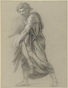 Study of a Man Helping to Carry a Body at the Foot End by Jean Grandjean