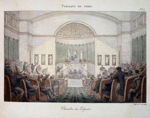 The Chamber of Deputies in Session - in “Paintings de Paris” by Marlet