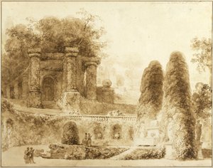 Roman Park with Fountain, 1774 by Jean Honore Fragonard