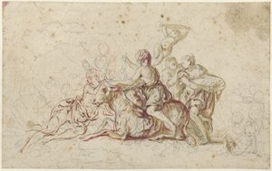 Europa Abducted by Jupiter in the Form of a Bull by Jean Honore Fragonard