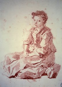 Little Girl Sitting on Her Heels by Jean Honore Fragonard