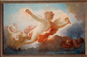 Love Kissing the Universe. Painting by Jean Honore Fragonard