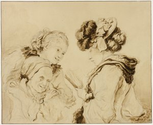 Marguerite Gerard Reading to Her Mother and Rosalie Fragonard