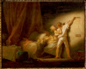 Modello Version of The Bolt by Jean Honore Fragonard