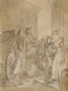 The Departure by Coach by Jean Honore Fragonard