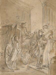 The Departure by Coach by Jean Honore Fragonard