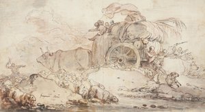 The Stalled Cart by Jean Honore Fragonard