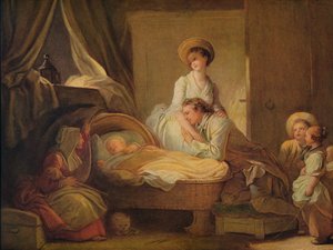 The Visit to the Nursery by Jean Honore Fragonard