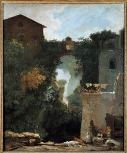 The waterfalls of Tivoli by Jean Honore Fragonard