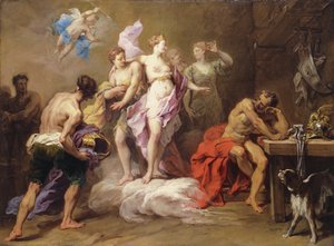 Venus Ordering Arms from Vulcan for Aeneas by Jean II Restout