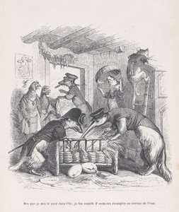 As soon as I set foot on the island... from Scenes from the Private and Public Life..., ca. 1837-47 by Jean Ignace Isidore Gérard