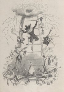 Illustration in Jérôme Paturot, by Louis Reybaud, Paris by Jean Ignace Isidore Gérard