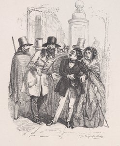 One would be able to blame you for three years if you dropped their hat. from the Little M..., 1843 by Jean Ignace Isidore Gérard