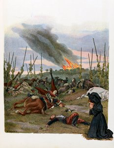 The Story of Alsace Tells the Children; Battle of Reichshoffen (or Battle of Froeschwiller Woerth 1870) by Jean Jacques (1873 1951) Waltz