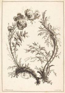 Ornament with Flowers by Jean Jacques Avril I after Jean Baptiste Pillement