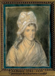 Portrait of Charlotte Corday by Jean Jacques Hauer