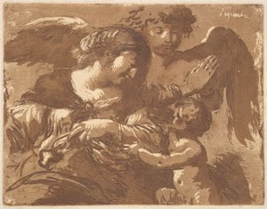 The Guardian Angel, in an Album Containing Recueil de Compositions, 1782-1821 by Jean Jacques Lagrenee