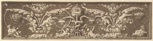 Ornamental Frieze with Putti and Intertwined Snakes, from Recueil de Différentes Compositi... by Jean Jacques Lagrenee