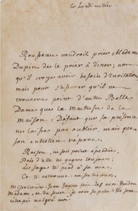 Correspondence of Jean-Jacques Rousseau and Louise Dupin (circa 1754)