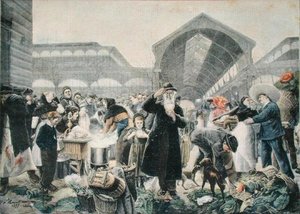 Soup Stand at Les Halles Market in the Morning, illustration from Le Petit Journal, 2nd March 1897, engraved by Fortune-Louis Meaulle by Jean Jacques after Rousseau