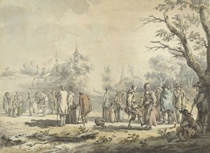 Dancing Peasants and Spectators in a Village (La Fête du village)