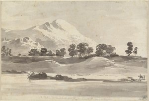 Mount Cairo from across the Melfa River by Jean Jacques de Boissieu