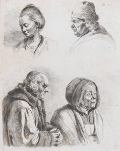 Study of Four Heads, 1770