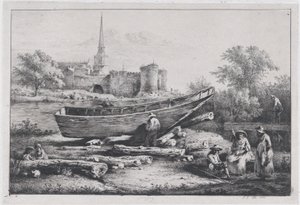 The Construction Site in Savigny by Jean Jacques de Boissieu
