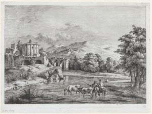 View of the Temple of Vesta, 1774 by Jean Jacques de Boissieu